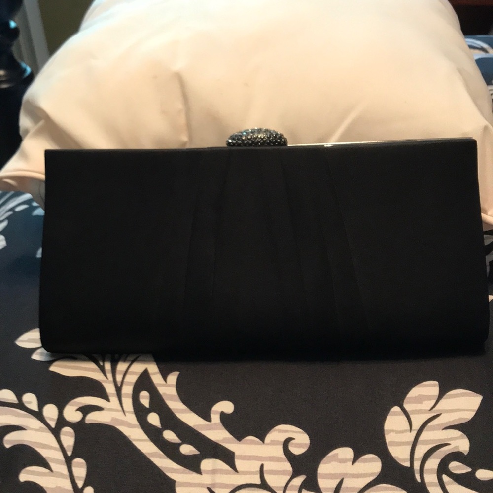 Black evening clutch.